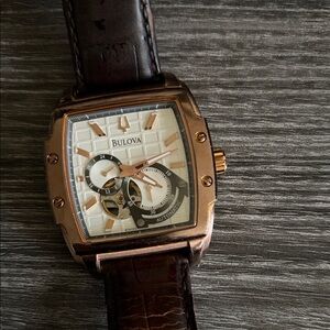 Men’s Bulova C969967 partial skeleton Watch with Automatic Japanese Movement